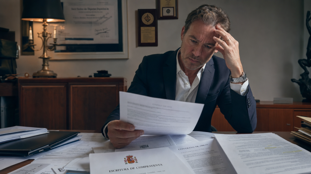 international buyer reviewing spanish property documents — common mistakes when buying property in spain